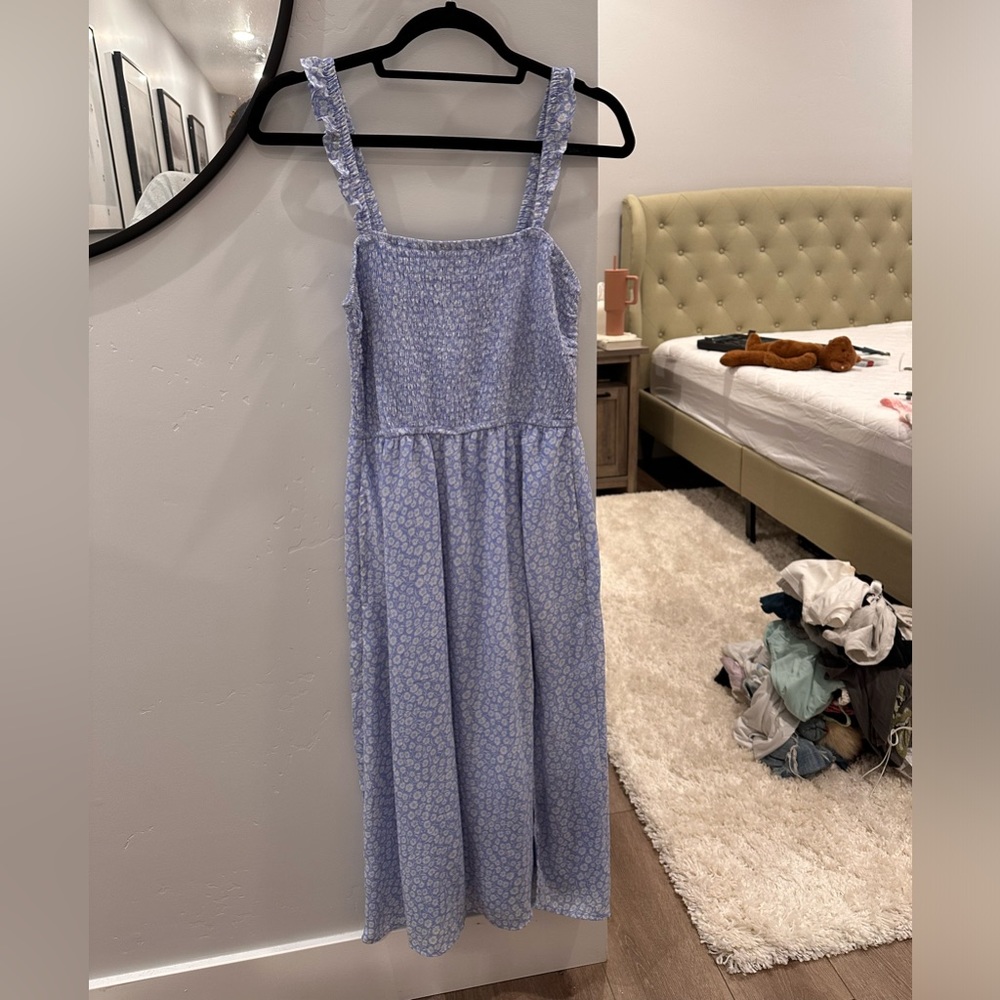 Blue Abercrombie dress with slit